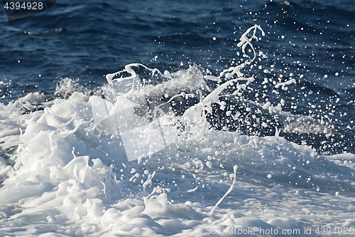 Image of Waves hitting shore