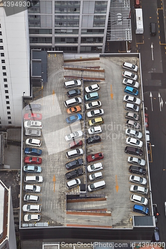 Image of Cars parking on a rooftop