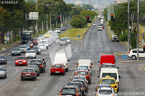 Image of Traffic on a city road