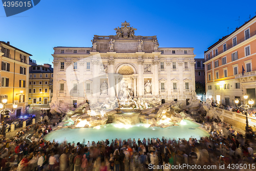 Image of Rome Trevi Fountain or Fontana di Trevi in Rome, Italy.