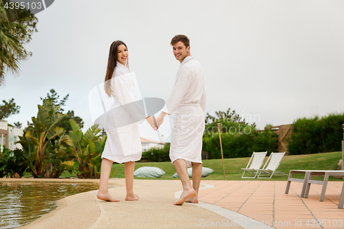 Image of Young couple in a hotel