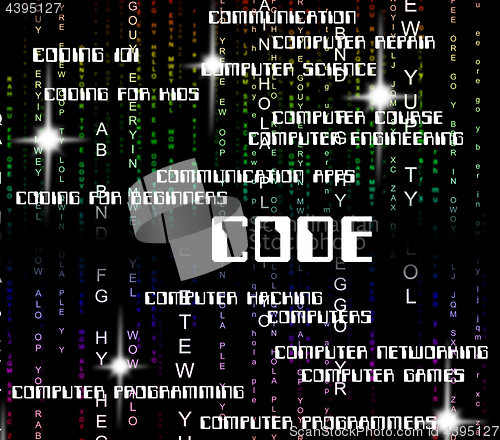 Image of Code Word Indicates Program Programs And Software