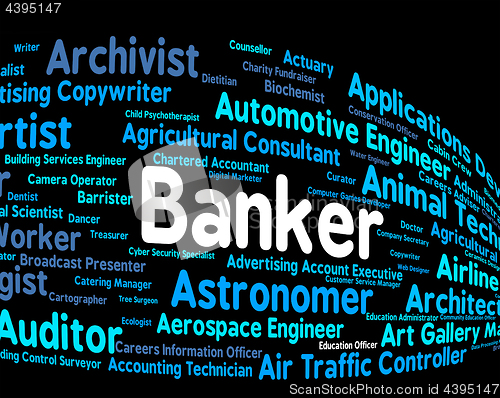 Image of Banker Job Shows Financial Banking And Hiring