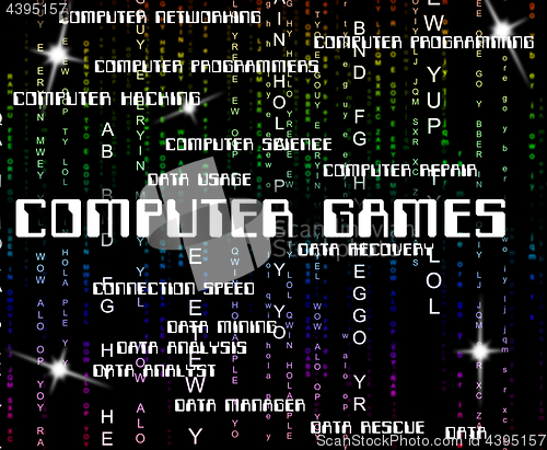 Image of Computer Games Shows Play Time And Communication