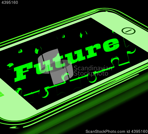 Image of Future On Smartphone Showing Forecasts