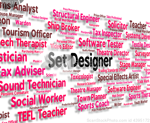 Image of Set Designer Represents Designing Job And Word