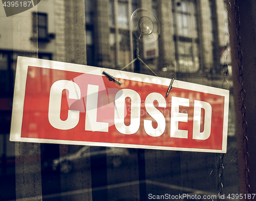 Image of Vintage looking Closed sign