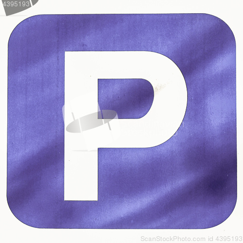 Image of Vintage looking Parking sign