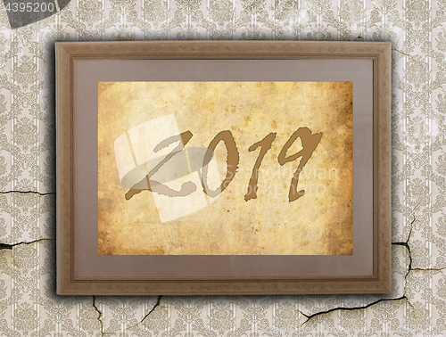 Image of Old frame with brown paper - 2019