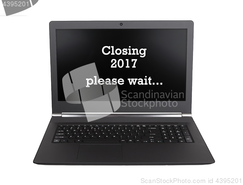 Image of Laptop isolated - New Year - 2017 - 2018