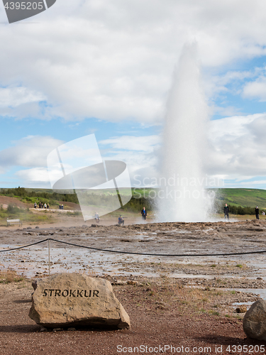 Image of Strokkur eruption in the Geysir area, Iceland