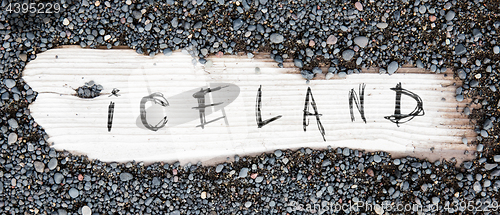 Image of Sand on planked wood - Iceland