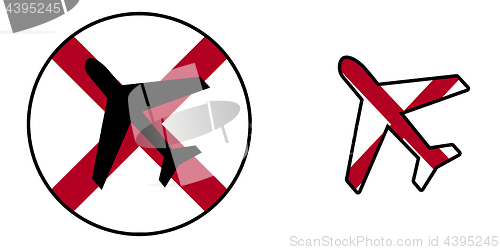 Image of Nation flag - Airplane isolated - Alabama