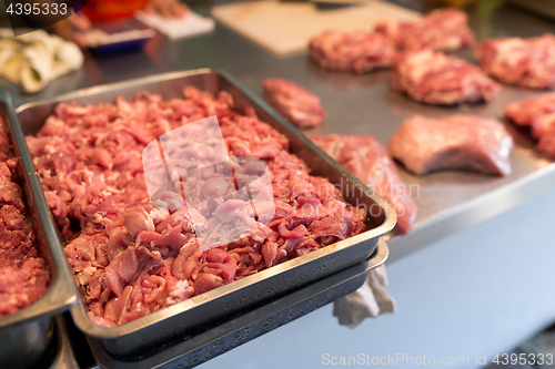 Image of Raw meat in market