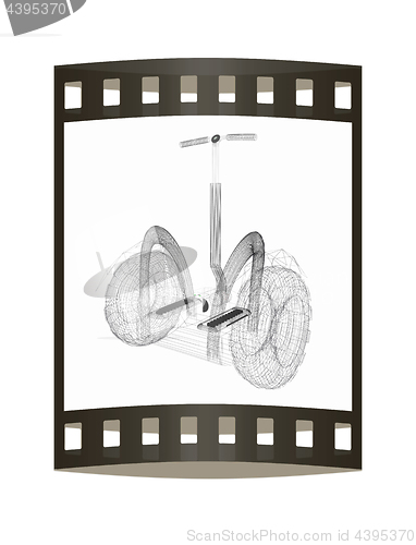 Image of Mini electrical and ecological transport on a white background. 