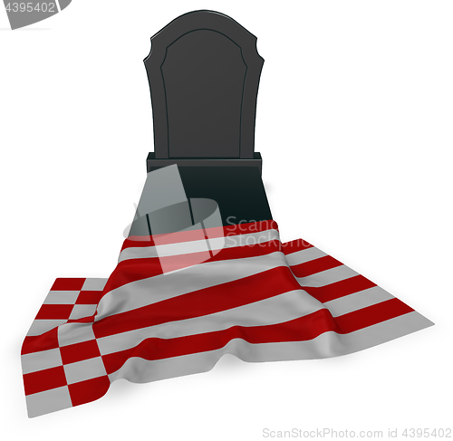 Image of gravestone and flag of bremen