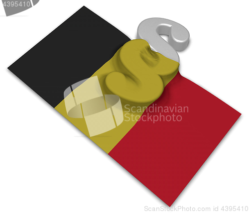 Image of paragraph symbol and belgian flag