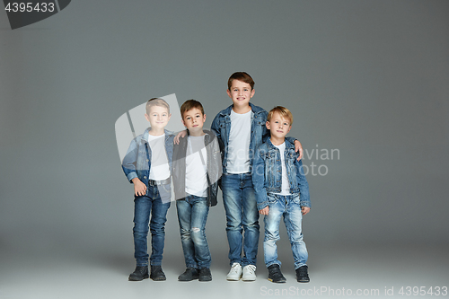 Image of Young boys posing at studio