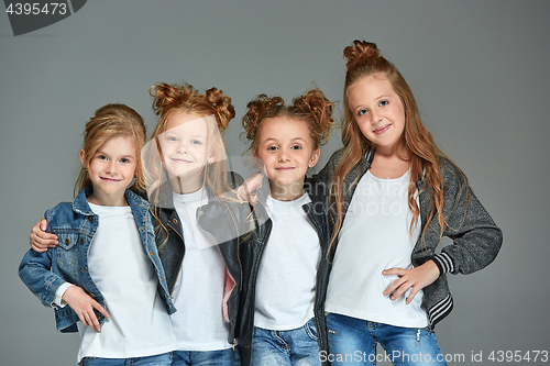 Image of Young girl posing at studio