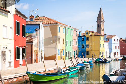 Image of Colored houses in Venice - Italy