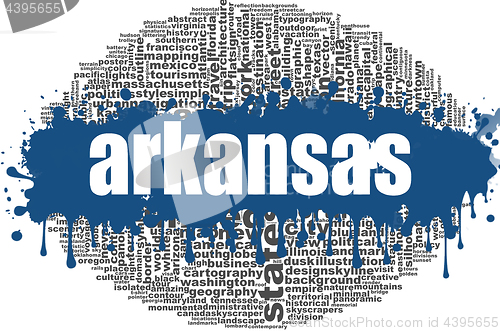 Image of Arkansas word cloud design