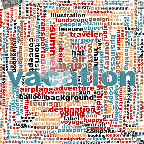 Image of Vacation word cloud
