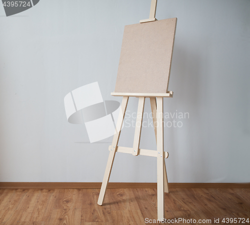 Image of wooden easel at art studio