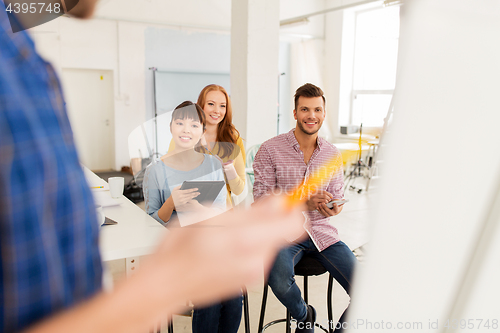 Image of creative team at presentation in office