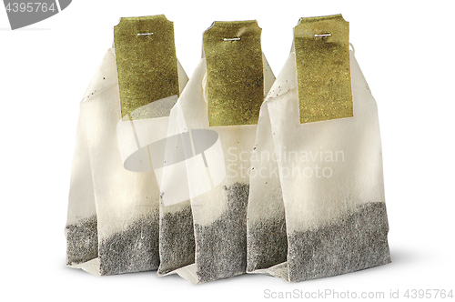 Image of Three tea bags with labels