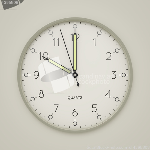 Image of a clock shows 10 o\'clock