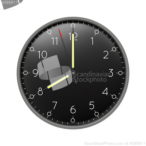 Image of a clock shows 8 o\'clock