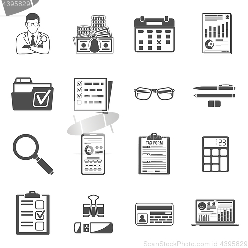 Image of Auditing, Tax, Accounting icons set