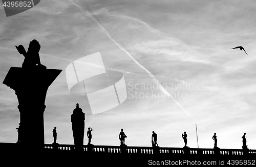 Image of Piazza San Marco silhouetted