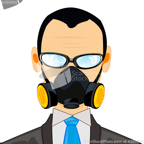 Image of Man in respirator