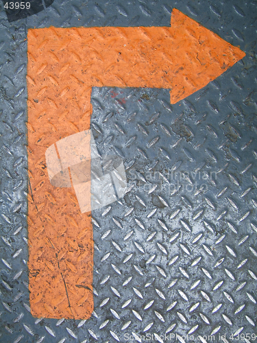 Image of Grungy orange arrow