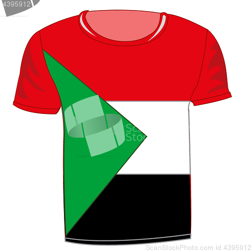 Image of T-shirt flag Sudan