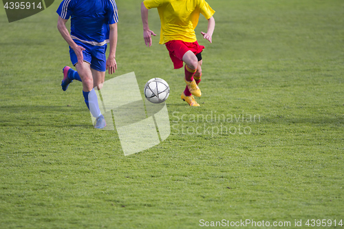 Image of Football Soccer game Duel Drill Dribbling