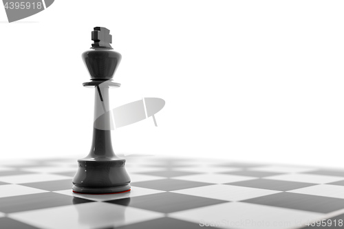 Image of black king on a chess board