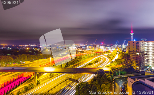 Image of Auckland city view with sky tower