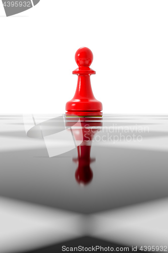 Image of red pawn on a chess board