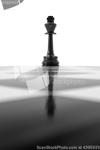 Image of black king on a chess board