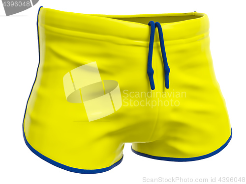 Image of typical yellow swim trunks