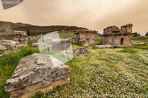 Image of Ruins of ancient city, Hierapolis near Pamukkale, Turkey