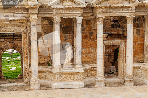 Image of Ancient Greco-Roman Theater in ancient city Hierapolis near Pamukkale, Turkey