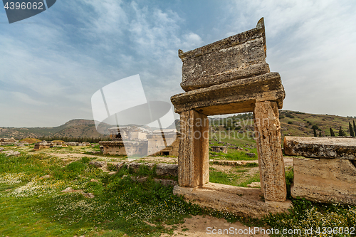 Image of Ruins of ancient city, Hierapolis near Pamukkale, Turkey