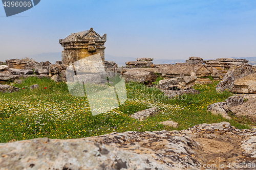 Image of Ruins of ancient city, Hierapolis near Pamukkale, Turkey