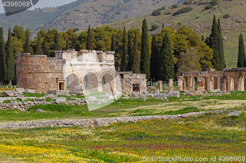 Image of Ruins of ancient city, Hierapolis near Pamukkale, Turkey