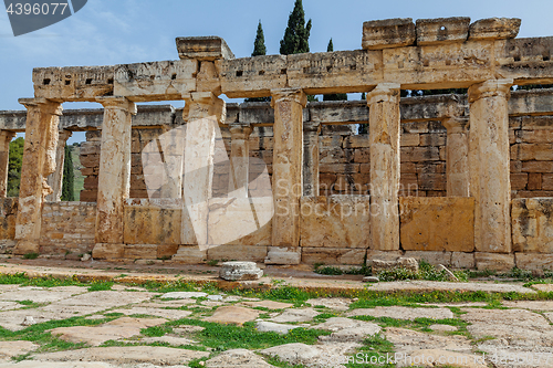 Image of Ruins of ancient city, Hierapolis near Pamukkale, Turkey