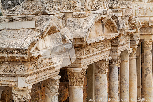 Image of Ancient Greco-Roman Theater in ancient city Hierapolis near Pamukkale, Turkey