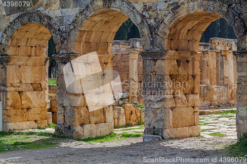 Image of Ruins of ancient city, Hierapolis near Pamukkale, Turkey